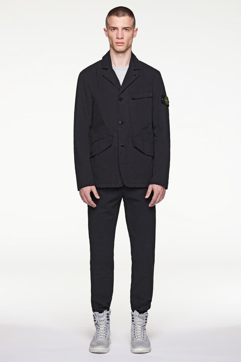 Stone Island Fall/Winter 2019 Lookbook Collection Jackets Pants Boots Blue Green Orange Bomber Jackets Knit Sweaters Crewnecks Hoodies