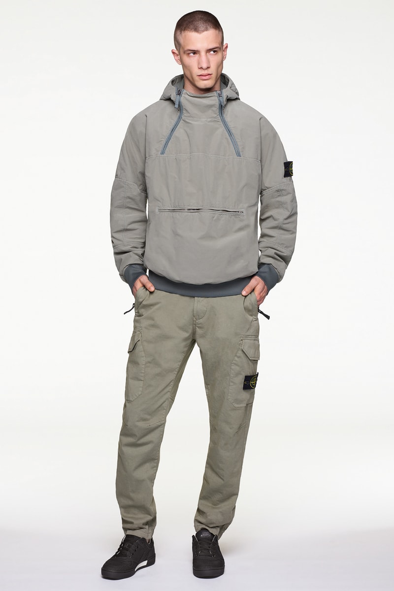 Stone Island Fall/Winter 2019 Lookbook Collection Jackets Pants Boots Blue Green Orange Bomber Jackets Knit Sweaters Crewnecks Hoodies