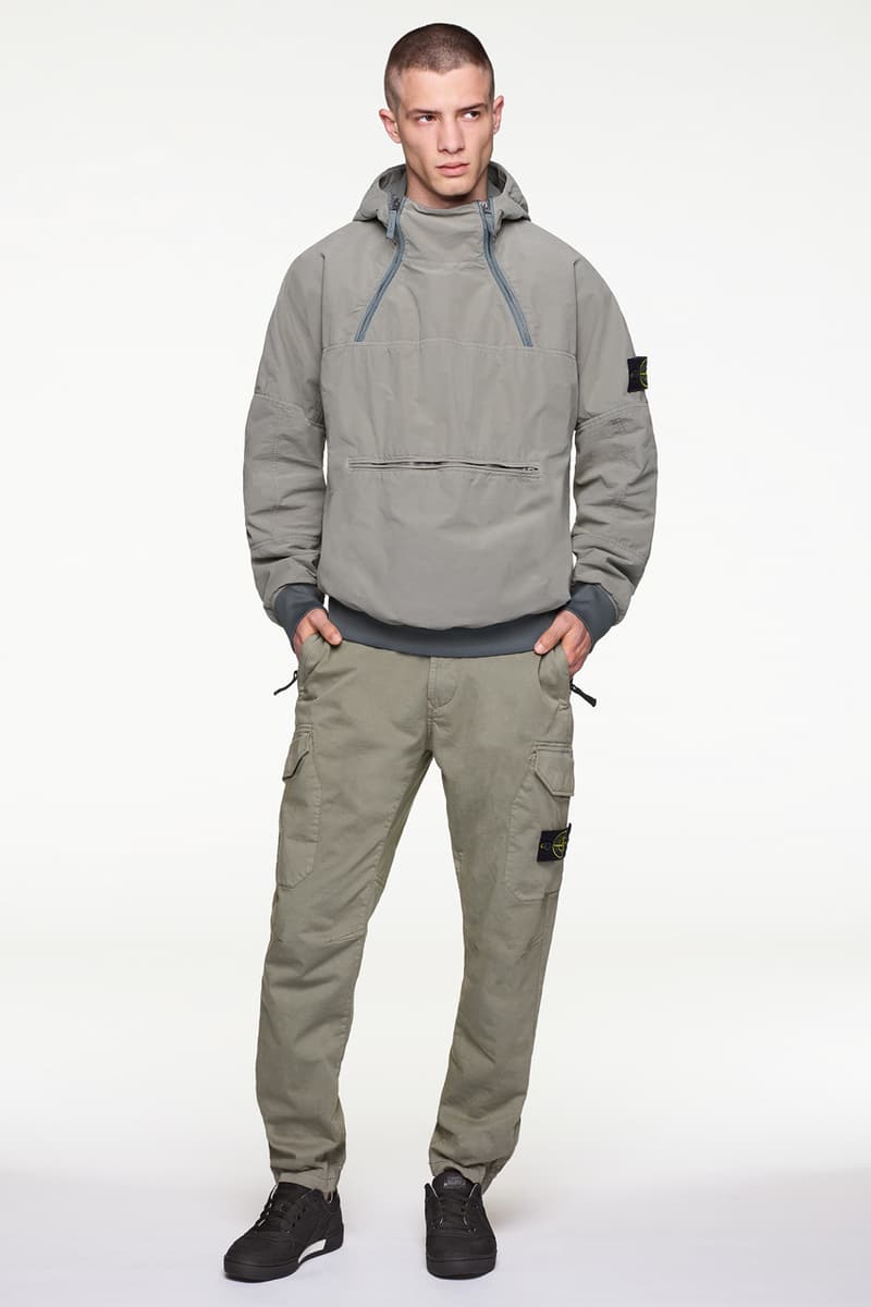Stone Island Fall/Winter 2019 Lookbook Collection Jackets Pants Boots Blue Green Orange Bomber Jackets Knit Sweaters Crewnecks Hoodies