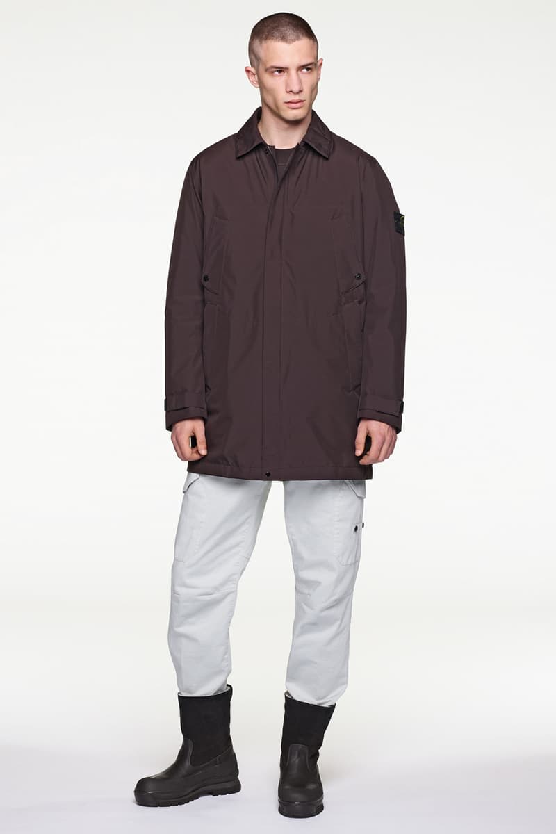 Stone Island Fall/Winter 2019 Lookbook Collection Jackets Pants Boots Blue Green Orange Bomber Jackets Knit Sweaters Crewnecks Hoodies