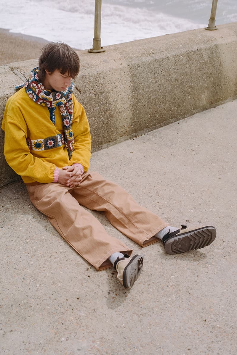 STORY mfg. "Earthtone" Fall/Winter 2019 FW19 Collection Lookbook Images Season British Brand Sustainable Organic Materials Plant-Powered Fabrics Dyes India Renewable Energy Cotton Cutouts Paper Labels Pub Culture
