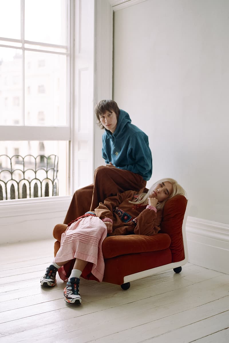 STORY mfg. "Earthtone" Fall/Winter 2019 FW19 Collection Lookbook Images Season British Brand Sustainable Organic Materials Plant-Powered Fabrics Dyes India Renewable Energy Cotton Cutouts Paper Labels Pub Culture
