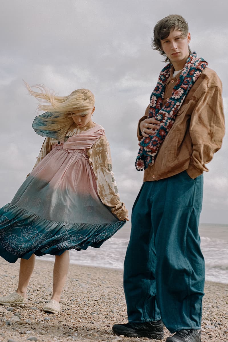STORY mfg. "Earthtone" Fall/Winter 2019 FW19 Collection Lookbook Images Season British Brand Sustainable Organic Materials Plant-Powered Fabrics Dyes India Renewable Energy Cotton Cutouts Paper Labels Pub Culture