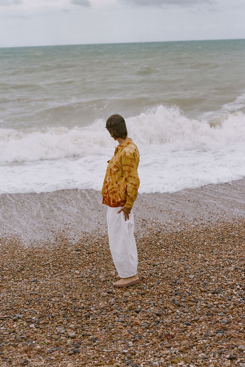 STORY mfg. "Earthtone" Fall/Winter 2019 FW19 Collection Lookbook Images Season British Brand Sustainable Organic Materials Plant-Powered Fabrics Dyes India Renewable Energy Cotton Cutouts Paper Labels Pub Culture