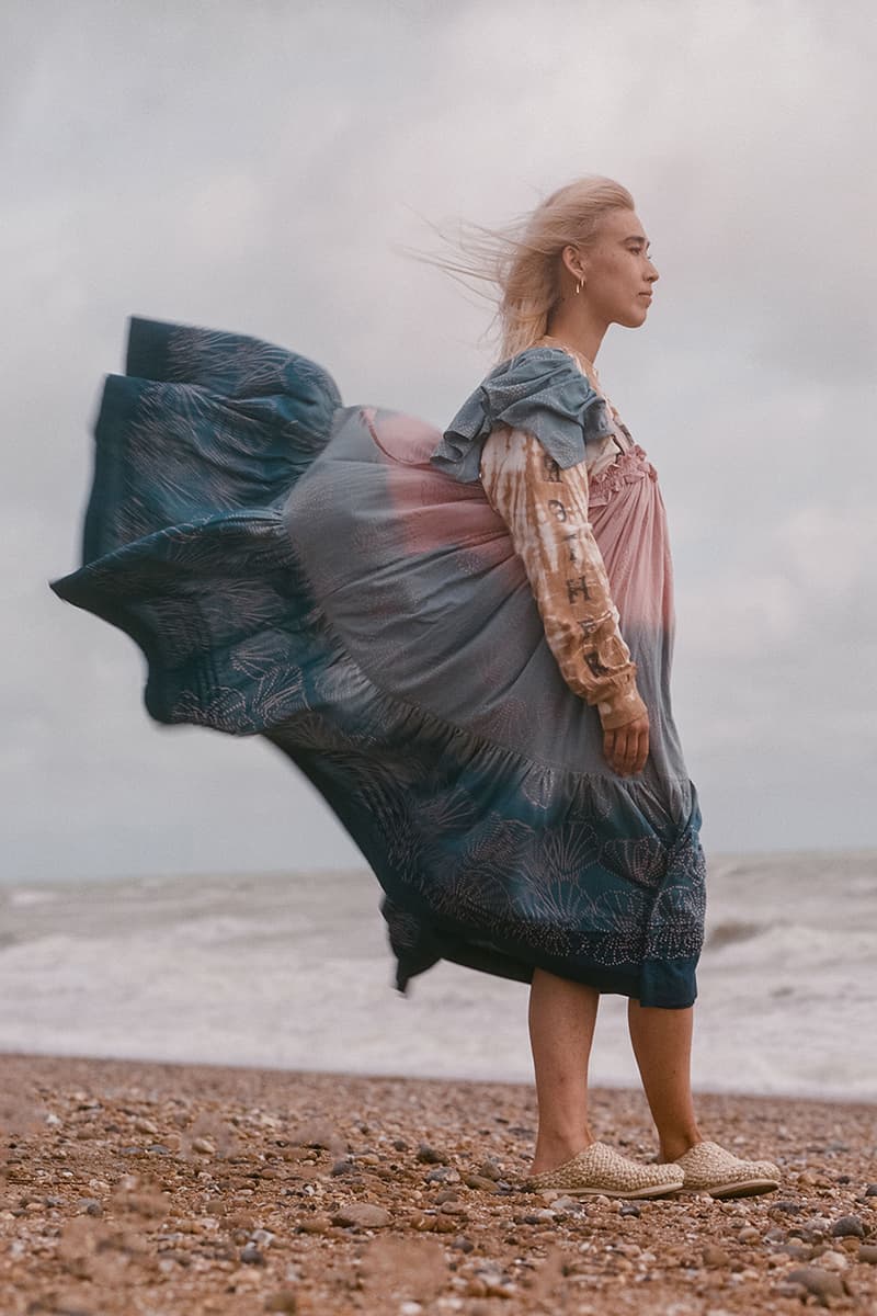 STORY mfg. "Earthtone" Fall/Winter 2019 FW19 Collection Lookbook Images Season British Brand Sustainable Organic Materials Plant-Powered Fabrics Dyes India Renewable Energy Cotton Cutouts Paper Labels Pub Culture