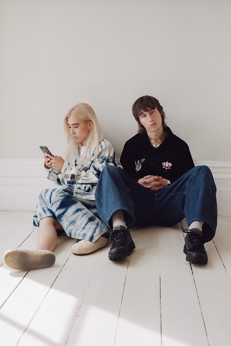 STORY mfg. "Earthtone" Fall/Winter 2019 FW19 Collection Lookbook Images Season British Brand Sustainable Organic Materials Plant-Powered Fabrics Dyes India Renewable Energy Cotton Cutouts Paper Labels Pub Culture