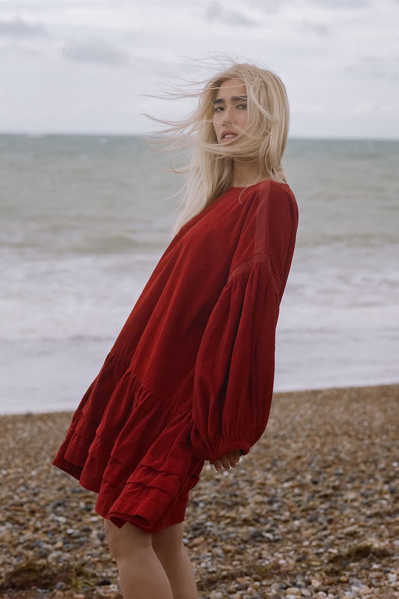 STORY mfg. "Earthtone" Fall/Winter 2019 FW19 Collection Lookbook Images Season British Brand Sustainable Organic Materials Plant-Powered Fabrics Dyes India Renewable Energy Cotton Cutouts Paper Labels Pub Culture