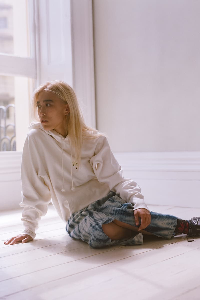STORY mfg. "Earthtone" Fall/Winter 2019 FW19 Collection Lookbook Images Season British Brand Sustainable Organic Materials Plant-Powered Fabrics Dyes India Renewable Energy Cotton Cutouts Paper Labels Pub Culture