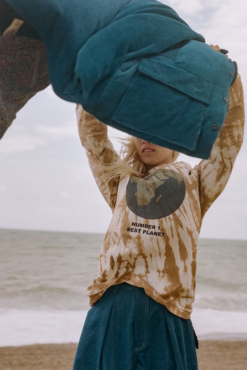 STORY mfg. "Earthtone" Fall/Winter 2019 FW19 Collection Lookbook Images Season British Brand Sustainable Organic Materials Plant-Powered Fabrics Dyes India Renewable Energy Cotton Cutouts Paper Labels Pub Culture