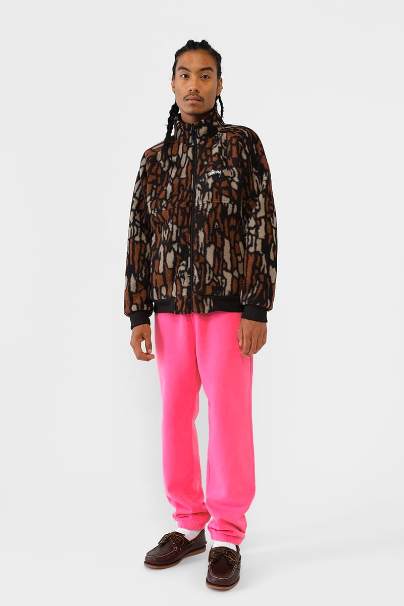 Stussy Fall 2019 Lookbook Collection california 90s tie dye argyle paisley camouflage checker Hawaiian Jacquard mock neck tactical contemporary tree bark fleece