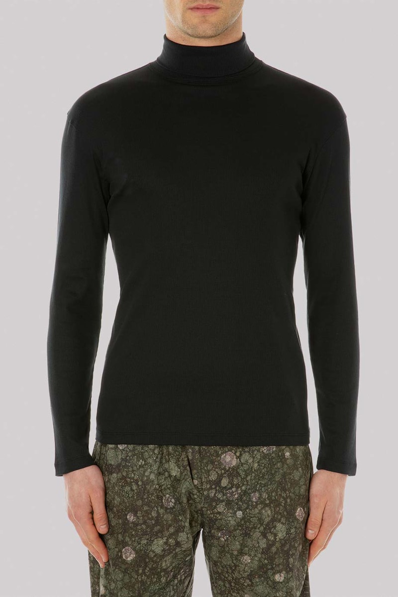 Sunspel Lemaire Fall/Winter 2019 Collection Pajamas Tops Bottoms Turtlenecks Tees Black Pink Green Marble Red