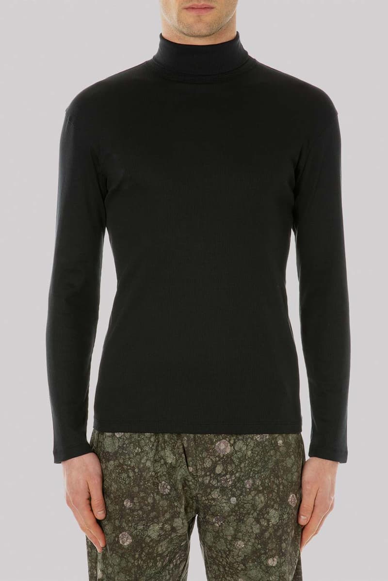 Sunspel Lemaire Fall/Winter 2019 Collection Pajamas Tops Bottoms Turtlenecks Tees Black Pink Green Marble Red