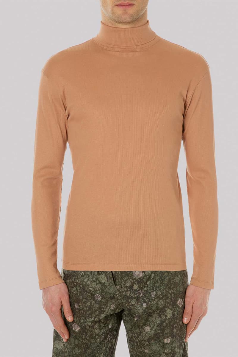 Sunspel Lemaire Fall/Winter 2019 Collection Pajamas Tops Bottoms Turtlenecks Tees Black Pink Green Marble Red