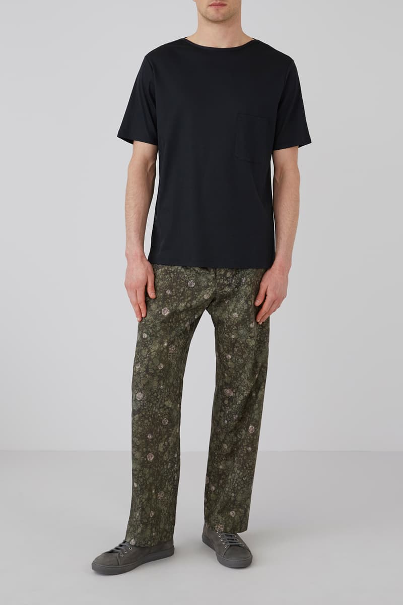 Sunspel Lemaire Fall/Winter 2019 Collection Pajamas Tops Bottoms Turtlenecks Tees Black Pink Green Marble Red