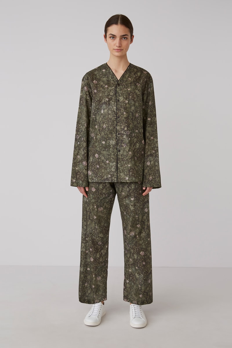 Sunspel Lemaire Fall/Winter 2019 Collection Pajamas Tops Bottoms Turtlenecks Tees Black Pink Green Marble Red