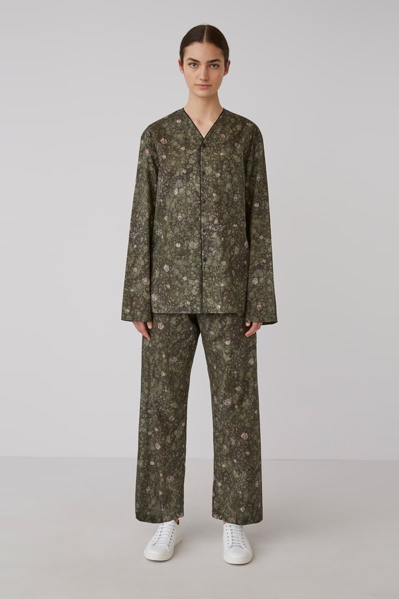 Sunspel Lemaire Fall/Winter 2019 Collection Pajamas Tops Bottoms Turtlenecks Tees Black Pink Green Marble Red