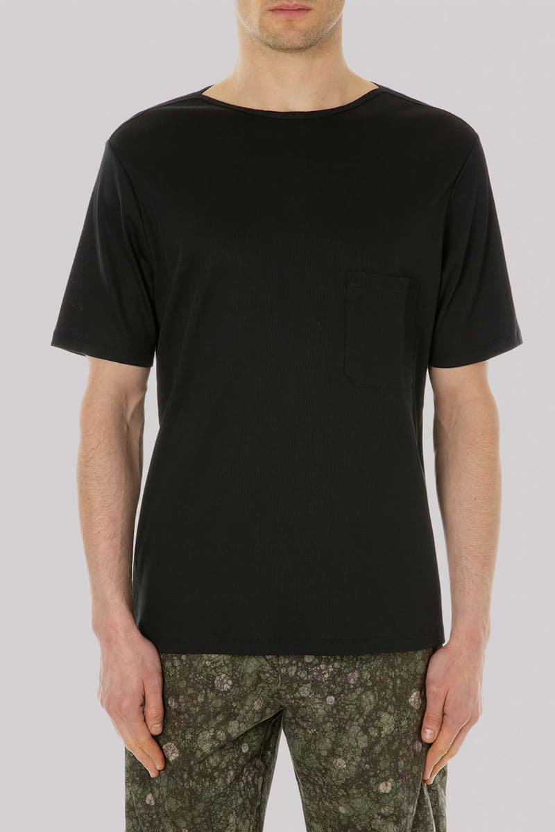 Sunspel Lemaire Fall/Winter 2019 Collection Pajamas Tops Bottoms Turtlenecks Tees Black Pink Green Marble Red