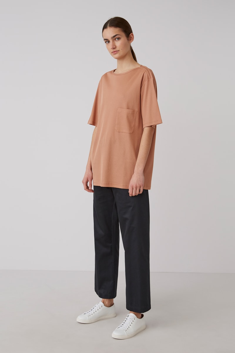 Sunspel Lemaire Fall/Winter 2019 Collection Pajamas Tops Bottoms Turtlenecks Tees Black Pink Green Marble Red