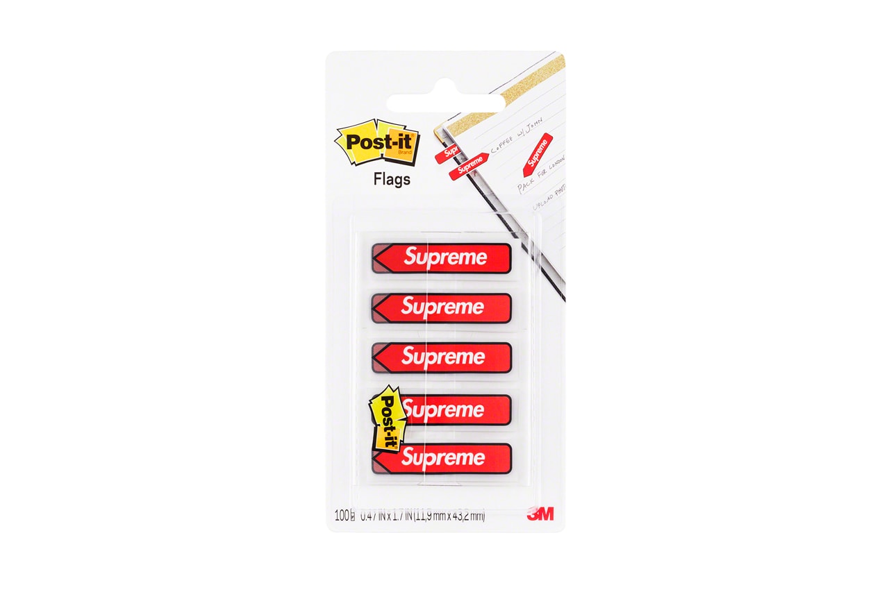 Supreme Fall/Winter 2019 Accessories Post It Notes Arrows Red
