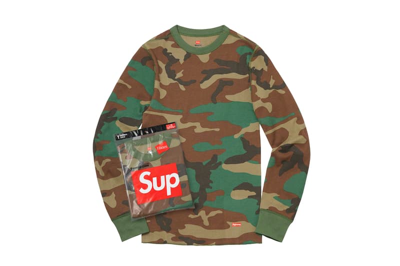 Supreme Fall/Winter 2019 Accessories Camo Hanes Long Sleeve