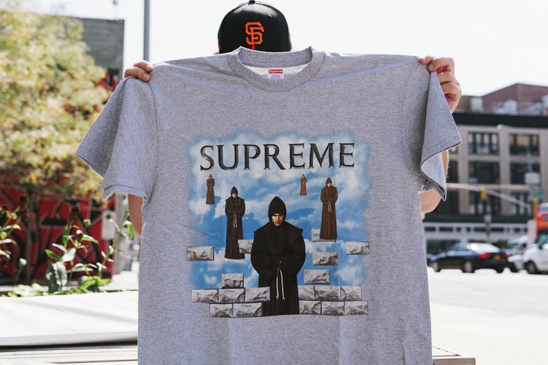 Supreme Fall/Winter 2019 Collection First Drop collection release date info buy tee shirt mary j blige collaboration scratch off box logo bogo sticker