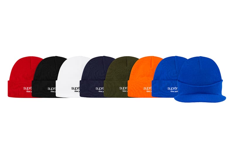 Supreme Fall/Winter 2019 Hats, Caps and Beanies Camo Red yarn Stripes Dots Cuffed