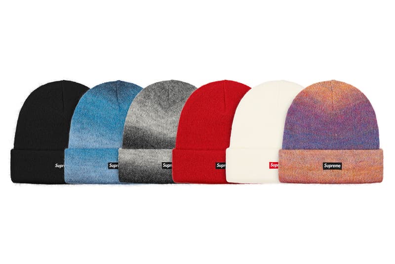 Supreme Fall/Winter 2019 Hats, Caps and Beanies Camo Red yarn Stripes Dots Cuffed