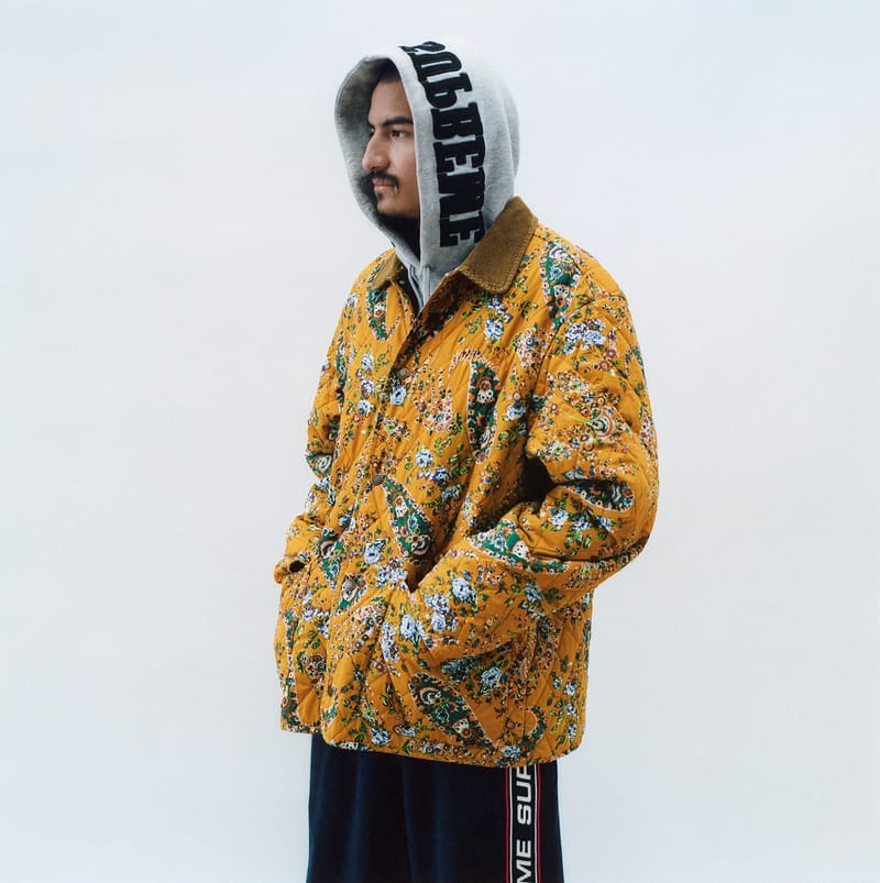 supreme ganesh faux fur jacket black