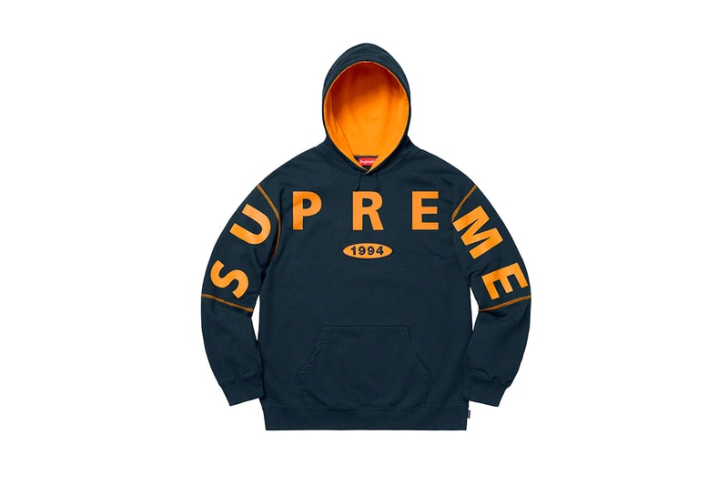 Supreme Fall Winter 2019 Sweats and Hoodies Box Logo Paisley Blue Camo Yellow Script Heaven and Earth Art 8 ball