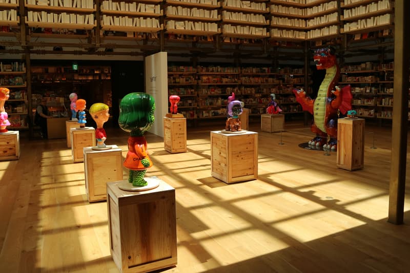 takahiro komuro vortex ginza tsutaya books atrium artworks sculptures japan tokyo