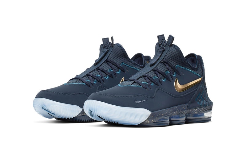 TITAN Nike LeBron 16 Agimat LeBron James Dark blue green azure basketball sneaker lightning bolt Bagobo filipino folklore leather neoprene footwear sneakers