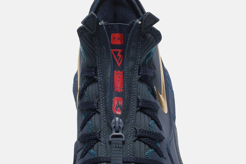 TITAN Nike LeBron 16 Agimat LeBron James Dark blue green azure basketball sneaker lightning bolt Bagobo filipino folklore leather neoprene footwear sneakers