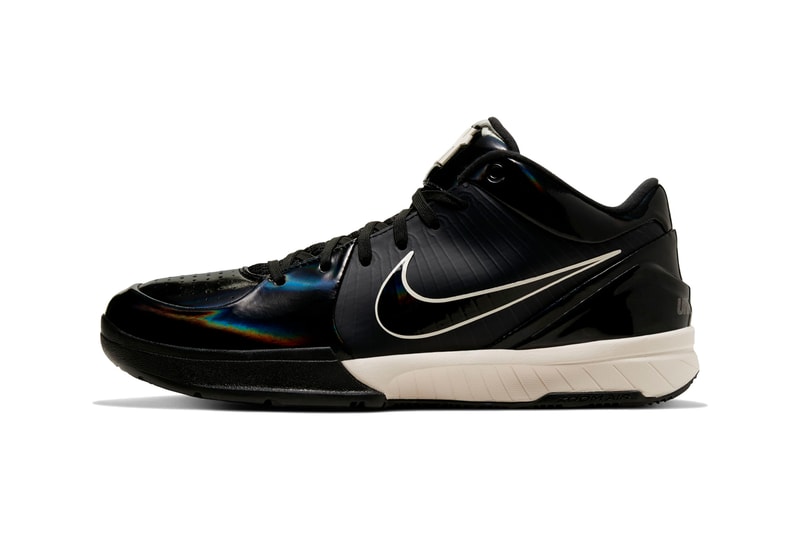 nike zoom kobe 4 iv protro black mamba colorway undefeated collaborations mens basketball shoes glistening finish 8 24 teammates four pack iridescent white 