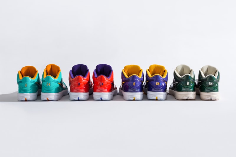 UNDEFEATED x Nike Zoom Kobe 4 Protro Pack Better Look UNDFTD sneakers kobe Bryant basketball HYPER JADE FIR TEAM ORANGE COURT PURPLE 24 8 release information 