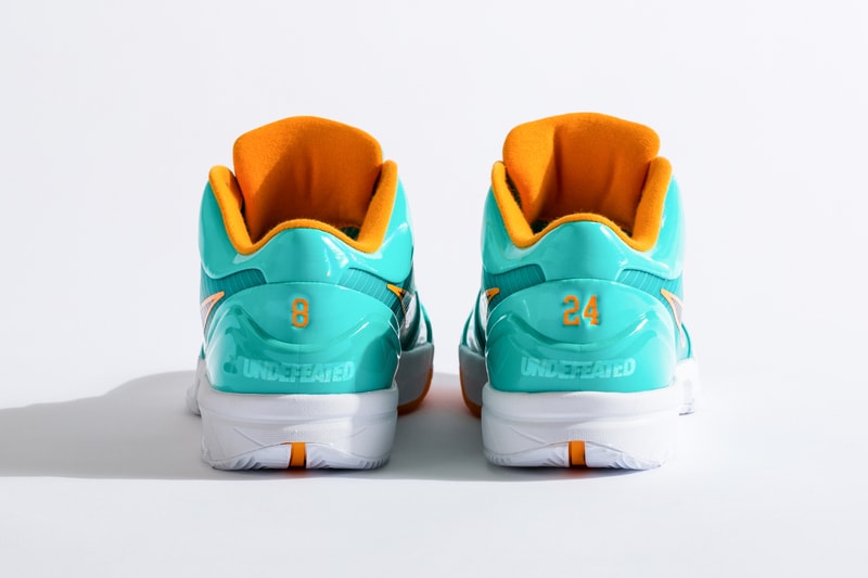 UNDEFEATED x Nike Zoom Kobe 4 Protro Pack Better Look UNDFTD sneakers kobe Bryant basketball HYPER JADE FIR TEAM ORANGE COURT PURPLE 24 8 release information 