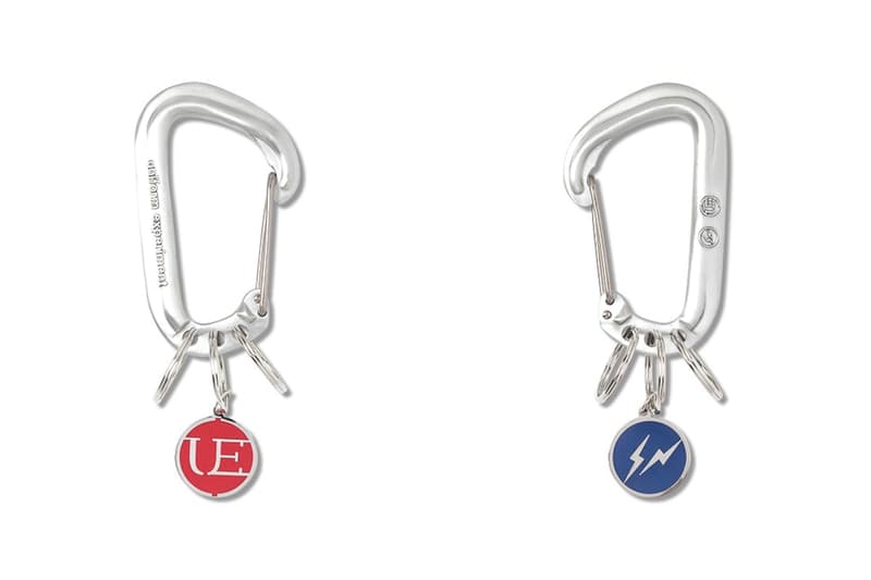 uniform experiment Aluminum Carabiner enamel tags keyrings embossed logos branding fragment design lightning bolts pink black lime red blue purple azure