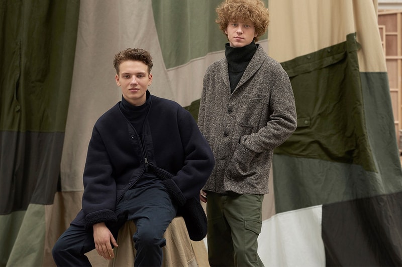 engineered garments uniqlo fleece collection pullover jacket military inspired green navy olive black grey buy cop purchase release information first look