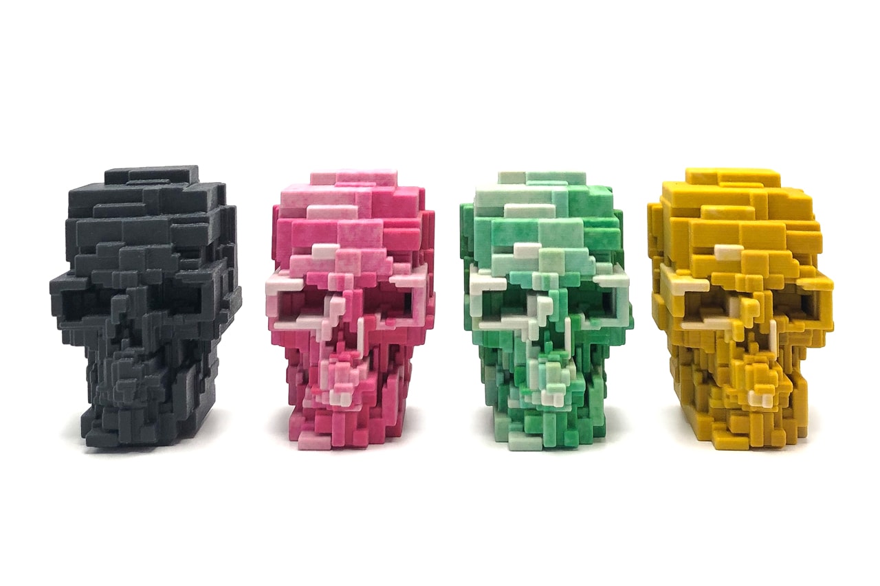 Unique Board Adam Lister Second Edition 3D-Printed Skulls Pink Yellow Green Black