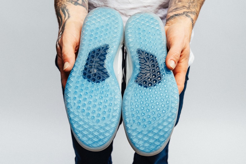 Anthony Van Engelen Singnature Shoe Vans AVE Pro white black gum sole blue suede mesh cushion black stripe flat breathable ULTIMATEWAFFLE CUPSOLE RapidWeld