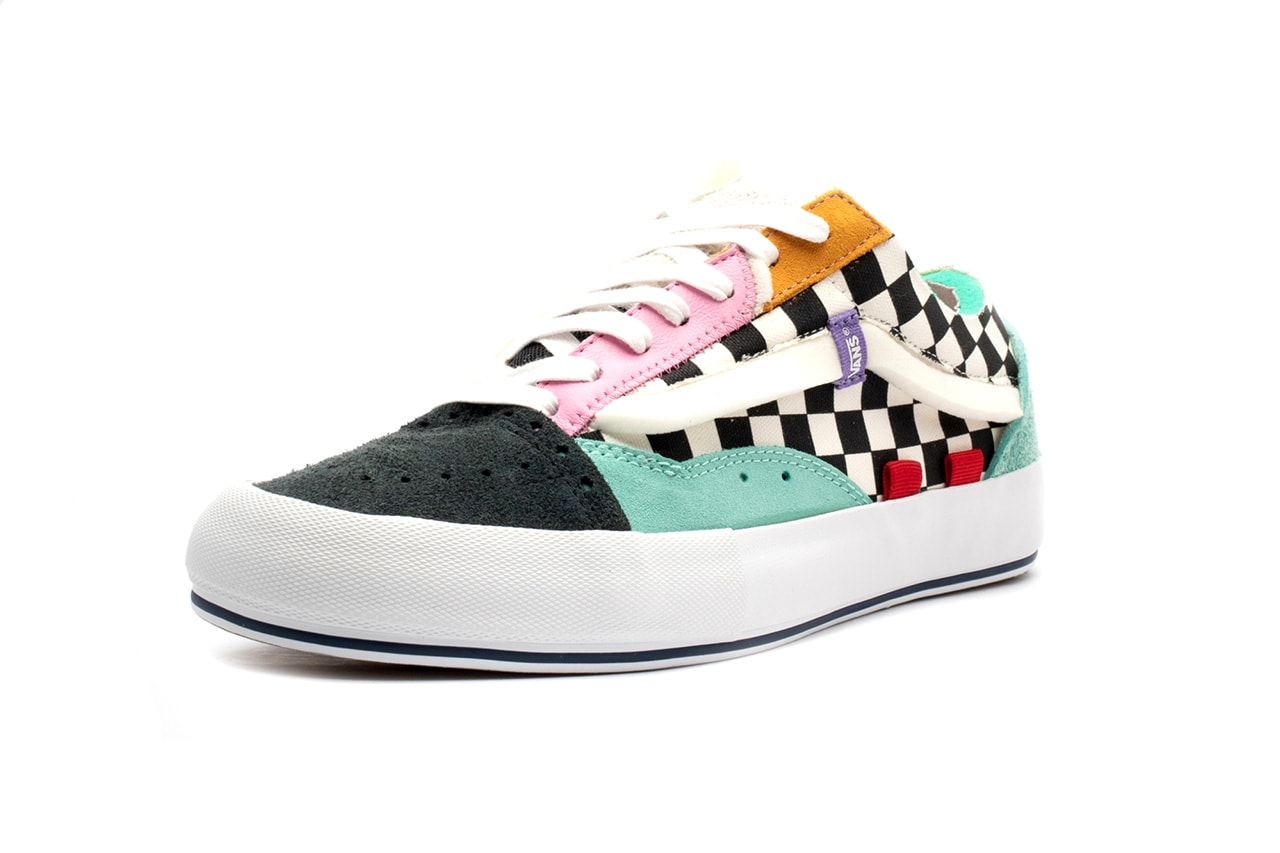 Vans Vault UA Old Skool Cap LX Regrind Multicolor Black Brown Patches Deconstructed Skate Footwear Sneaker Release Information First Look Closer Imagery Official Date Suede Overlays Vulcanized Off The Wall