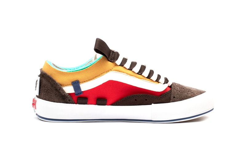 Vans Vault UA Old Skool Cap LX Regrind Multicolor Black Brown Patches Deconstructed Skate Footwear Sneaker Release Information First Look Closer Imagery Official Date Suede Overlays Vulcanized Off The Wall