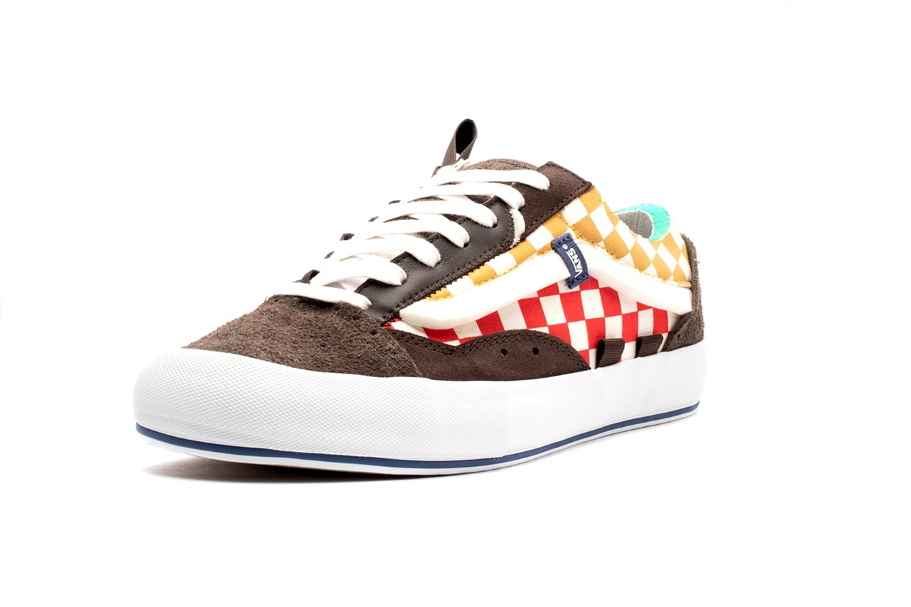 Vans Vault UA Old Skool Cap LX Regrind Multicolor Black Brown Patches Deconstructed Skate Footwear Sneaker Release Information First Look Closer Imagery Official Date Suede Overlays Vulcanized Off The Wall