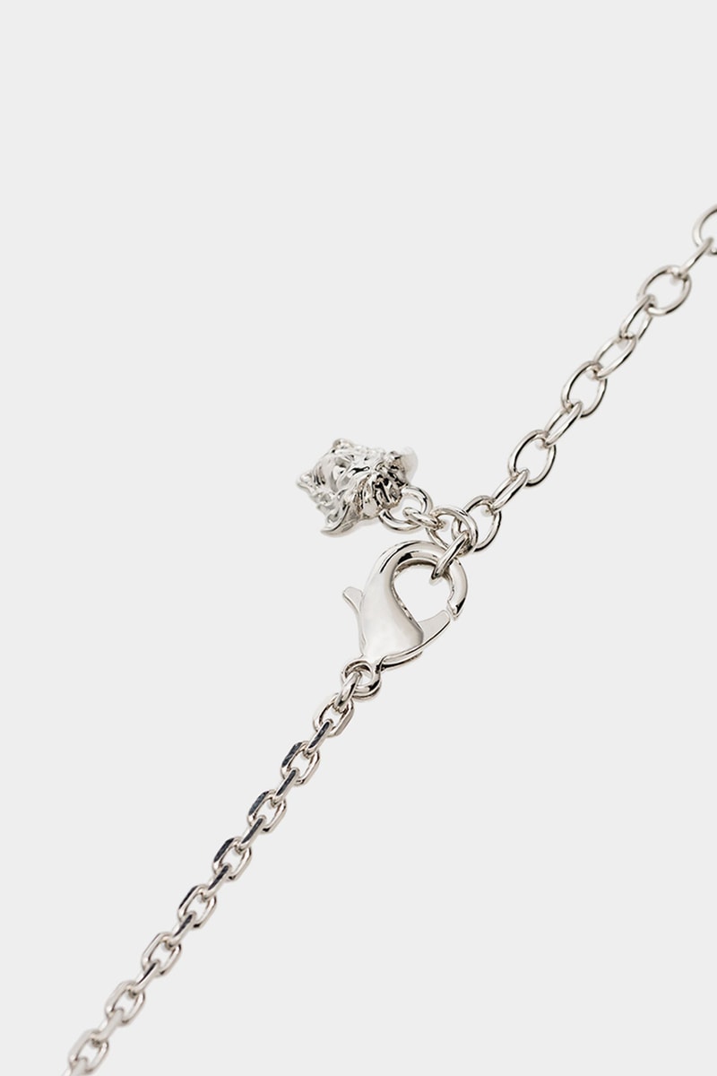 Versace x Ford Stainless Steel Logo Necklace Release Information Cop Online Browns Blue Oval Automotive Inspiration Medusa Head Charms  
