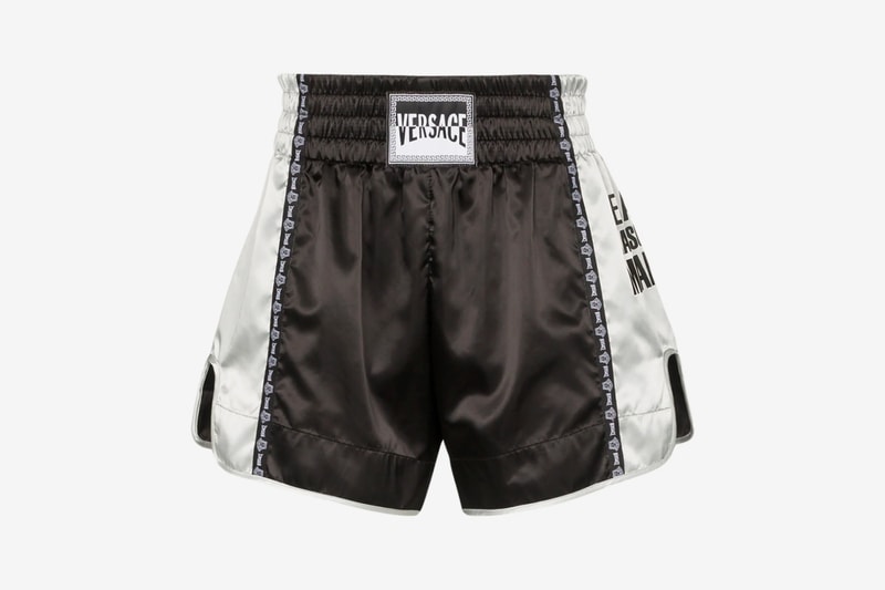 Versace Logo Patch Boxing Shorts Release Info Buy Black Silver