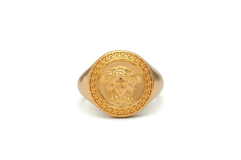 Versace Medusa Medallion Ring Release Info Buy Purchase Gold Accessories