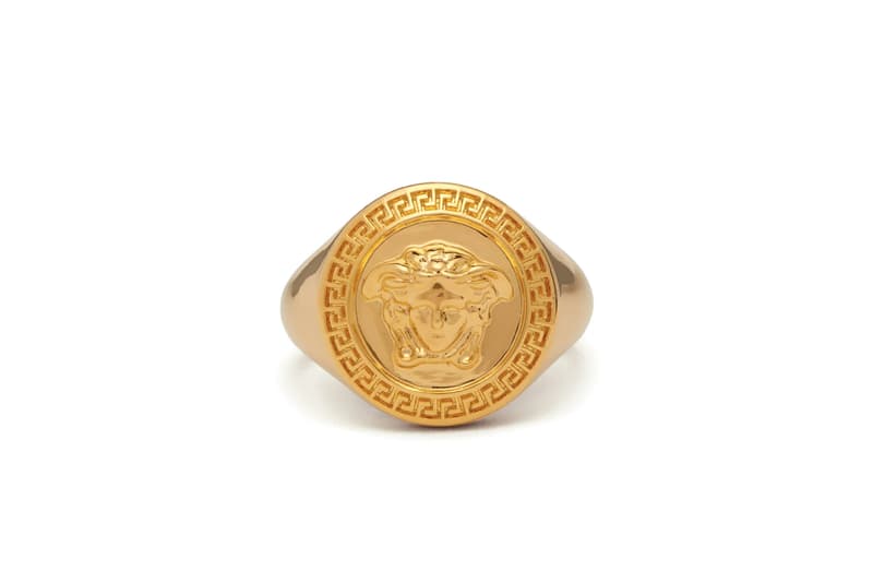 Versace Medusa Medallion Ring Release Info Buy Purchase Gold Accessories