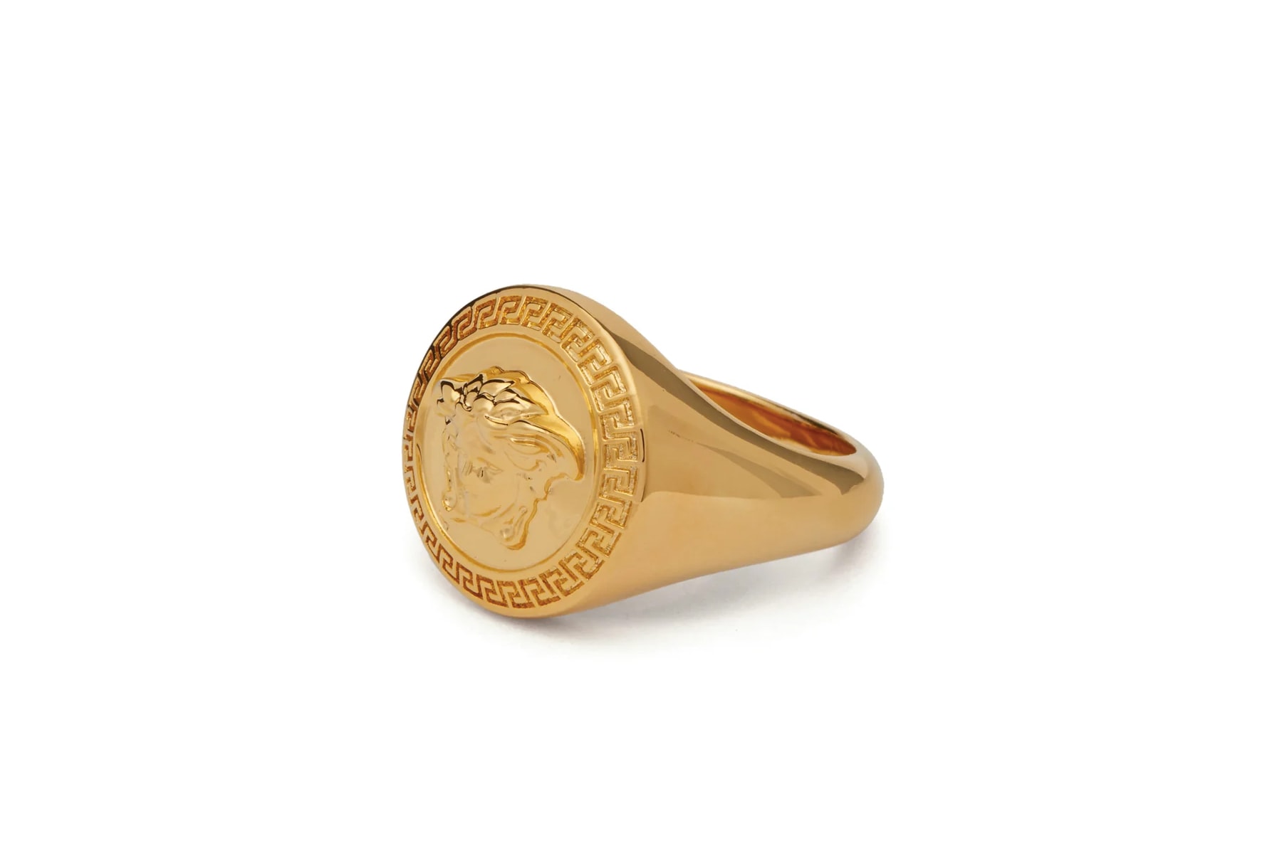 Versace Medusa Medallion Ring Release Info Buy Purchase Gold Accessories