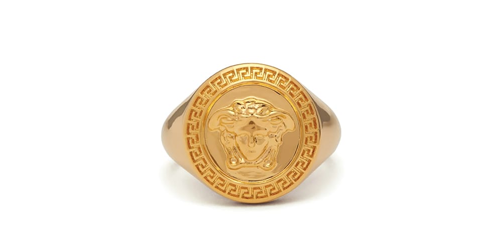 Versace Gold Greca Gem Ring Versace
