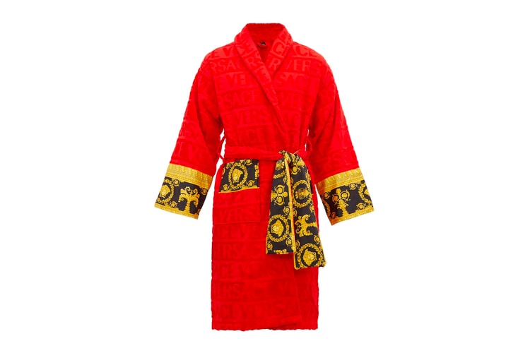 Versace Offers Regal Comfort With Red I Love Baroque Bathrobe