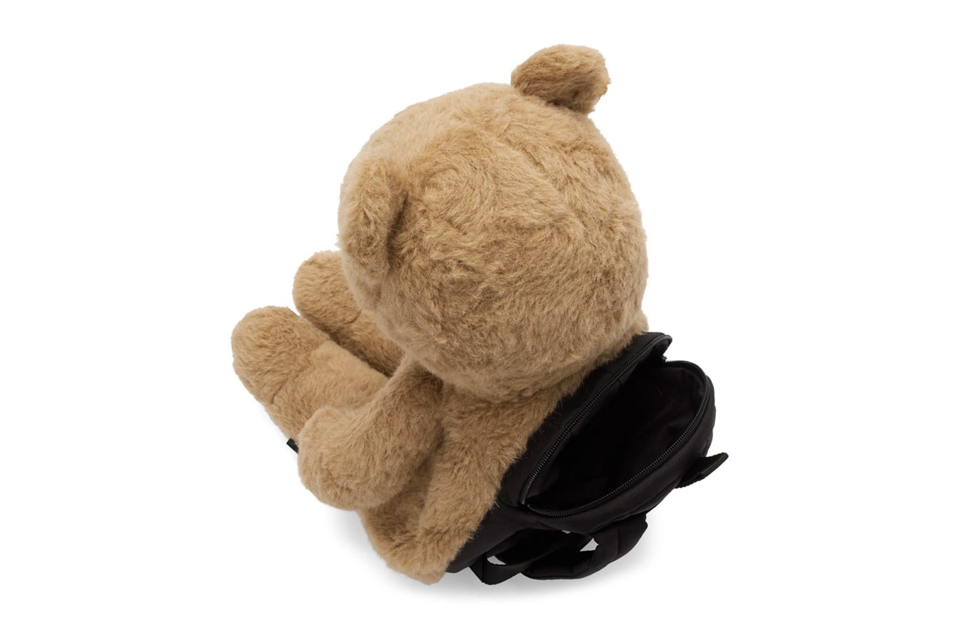 Vetements Teddy Bear Slippers & Backpack Release Info 192669M166002 192669M231002 beige tan drop date SSENSE mohair camel faux fur demna gvasalia